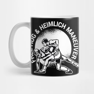 Wrestling Graphic - Funny Free Hug and Heimlich Maneuver Mug